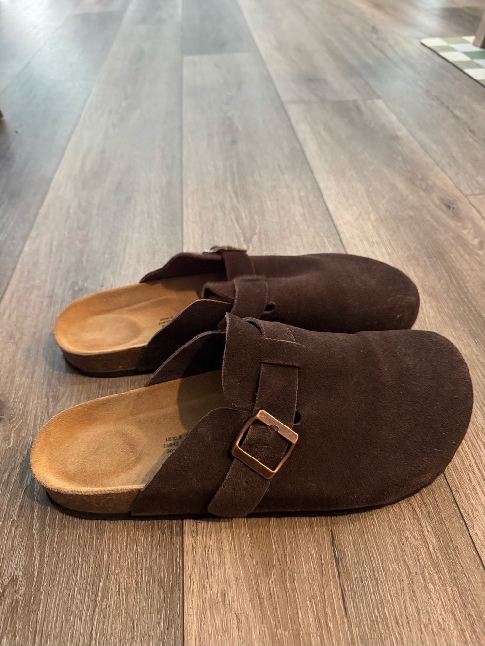Men's Project Cloud Brown Suede Slip-On Clogs/Mule with Buckle